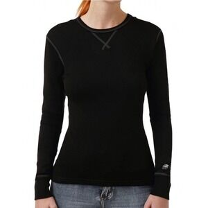NEW Meriwool Layers Women's Merino 400 Heavyweight Crew Base Layer Wool Black XS